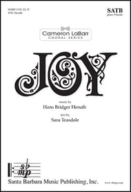 Joy SATB choral sheet music cover Thumbnail